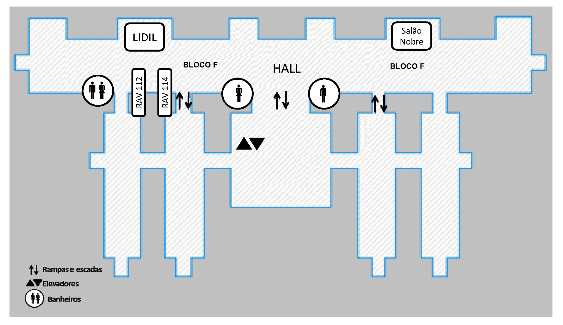 Mapa do 11º andar - bloco F